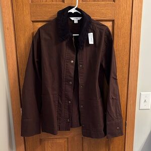 Old Navy Brown Canvas Barn Jacket - M tall